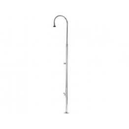 Douche inox avec rince pieds