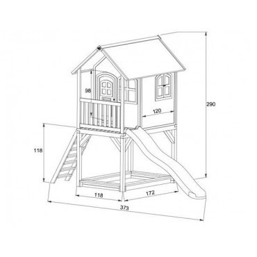 Dimensions maison enfant Sarah