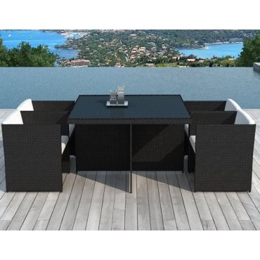 Ensemble de jardin PALAWAN en résine tressée
