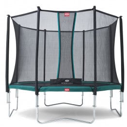 trampoline  pour enfant favorit green 270 safety net comfort berg