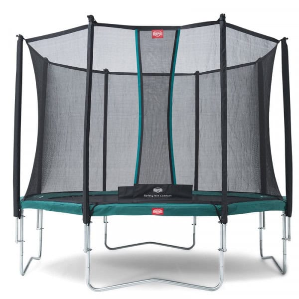 trampoline  pour enfant favorit green 270 safety net comfort berg