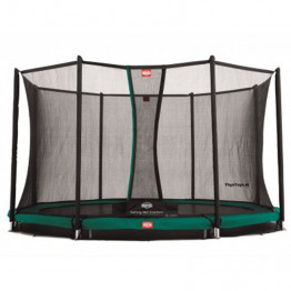 trampoline inground  safety net comfort pour enfant favorit green 270