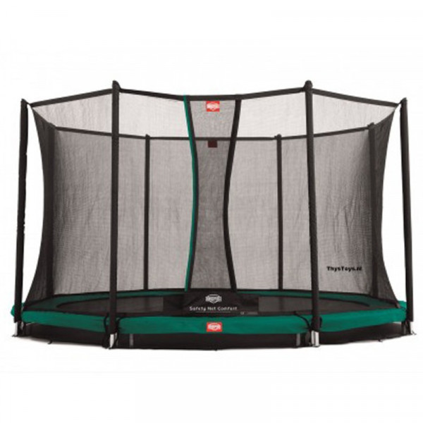 trampoline inground  safety net comfort pour enfant favorit green 270