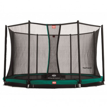 trampoline inground  safety net comfort pour enfant favorit green 270