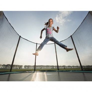 trampoline inground  safety net comfort pour enfant favorit green 270