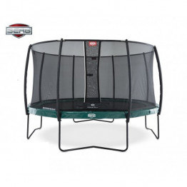 gamme de trampoline safety net deluxe elite green - elymea