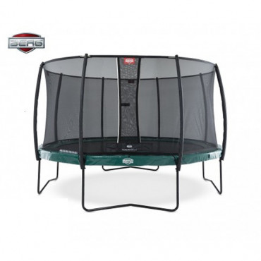 gamme de trampoline safety net deluxe elite green - elymea