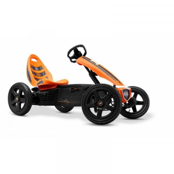 kart rally berg orange à pédale - elymea
