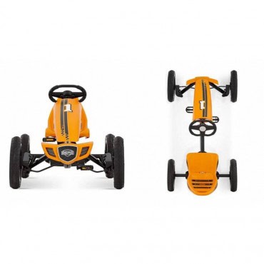 kart rally berg orange à pédale - elymea