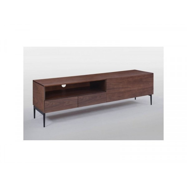 ZEN-MILTON-MEUBLETV-1N2T1F Meuble TV MILTON 1 NICHE 2 TIROIRS 1 PORTE RABATTABLE