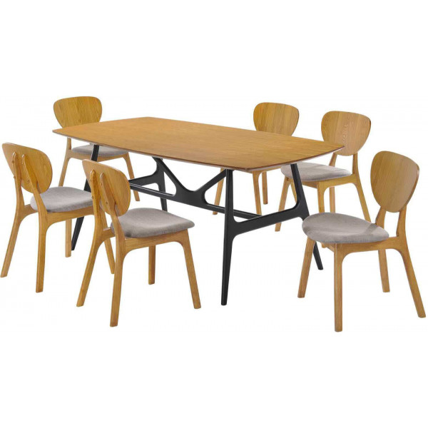 ZEN-YOKA-TABLE-180 Table en bois YOKA TABLE 180 avec pied bois