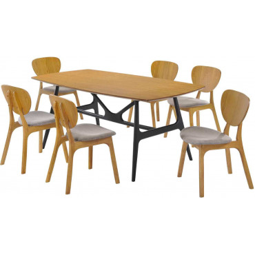 ZEN-YOKA-TABLE-180 Table en bois YOKA TABLE 180 avec pied bois