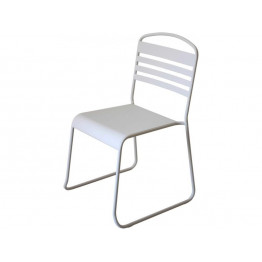 ACD-NILS-WHITE Nils Blanc - Lot de 2 Chaises modernes en métal peint 2