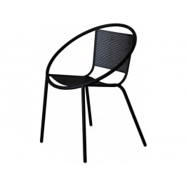 ACD-SULLY-BLACK Sully Noir - Lot de 2 Fauteuils post-modernes en métal
