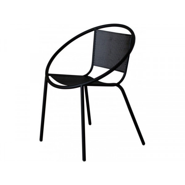ACD-SULLY-BLACK Sully Noir - Lot de 2 Fauteuils post-modernes en métal