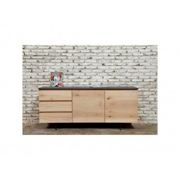 CUTE-MITRA-BUFFET-3T2P MITRA BUFFET 3 TIROIRS 2 PORTES - Buffet en chêne massif