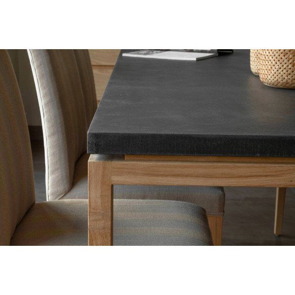 CUTE-ULEG-TABLE180 Table en chêne massif TABLE U-LEG 180CM et plateau en revêtement minéral