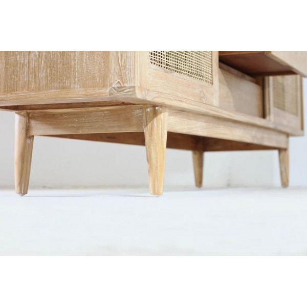 ETN-ARCHI-BUFFET-2P4T ARCHI BUFFET 2 PORTES COULISSANTES4 TIROIRS - Buffet teck massif