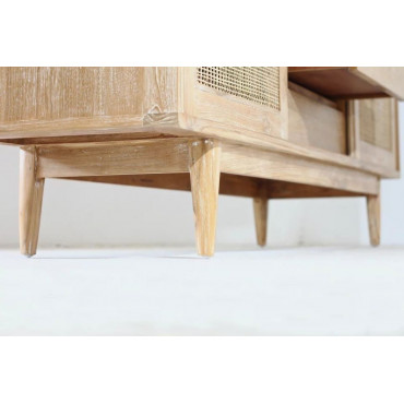 ETN-ARCHI-BUFFET-2P4T ARCHI BUFFET 2 PORTES COULISSANTES4 TIROIRS - Buffet teck massif
