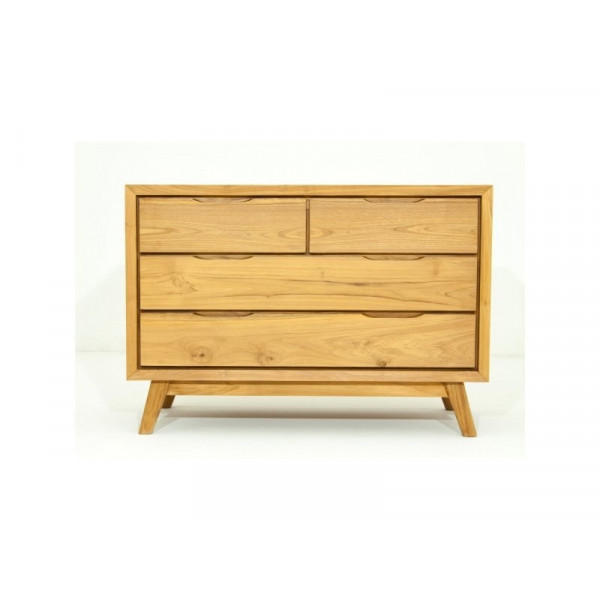 ETN-FIFTEES-COMMODE-4T FIFTEES COMMODE 4 PORTES Commode en teck massif