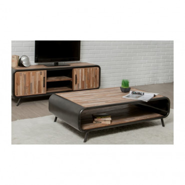 INDUS-FUSION-TABLEBASSE120 Table basse en Teck recyclé FUSION 120 x 70 cm