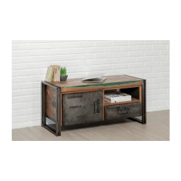 INDUS-LOFT-MEUBLETV-1P1N1T Meuble TV LOFT 1 porte 1 niche 1 tiroir - Teck recyclé 2