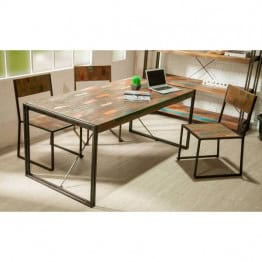 INDUS-LOFT-TABLE180 Table de repas Teck recyclé LOFT 180 x 90 cm 2