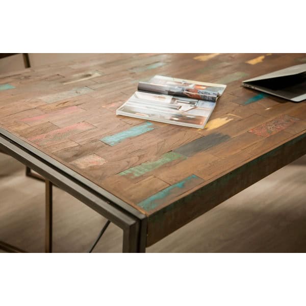 INDUS-LOFT-TABLE180 Table de repas Teck recyclé LOFT 180 x 90 cm