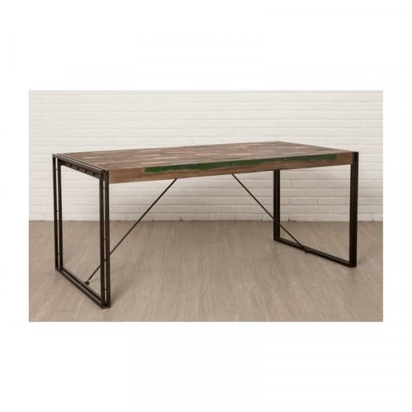 INDUS-LOFT-TABLE180 Table de repas Teck recyclé LOFT 180 x 90 cm