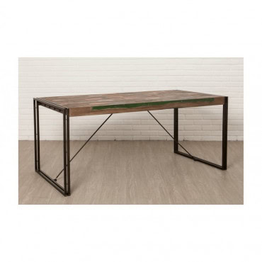 INDUS-LOFT-TABLE180 Table de repas Teck recyclé LOFT 180 x 90 cm