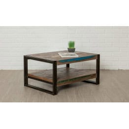 INDUS-LOFT-TABLEBASSE-RECT-80 Table basse rectangulaire LOFT 80 x 60 cm en Teck recyclé
