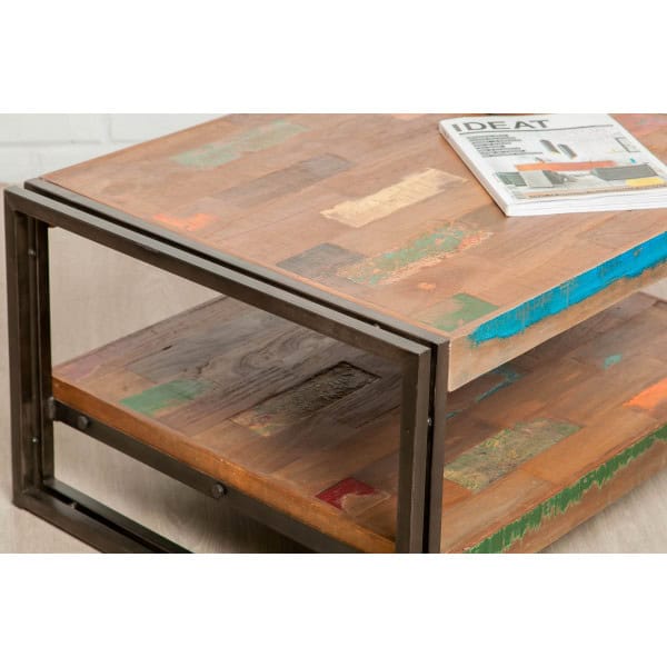 Table basse rectangulaire LOFT 120 x 60 cm en Teck recyclé