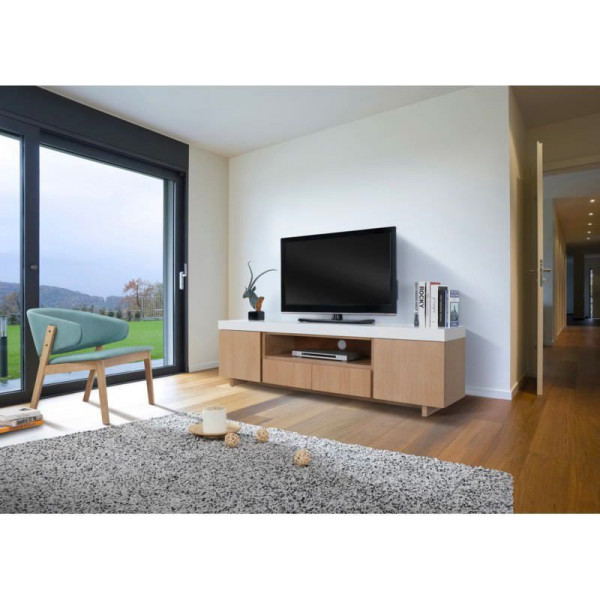 Meuble TV KARE 2 portes 1 niche 2 tiroirs