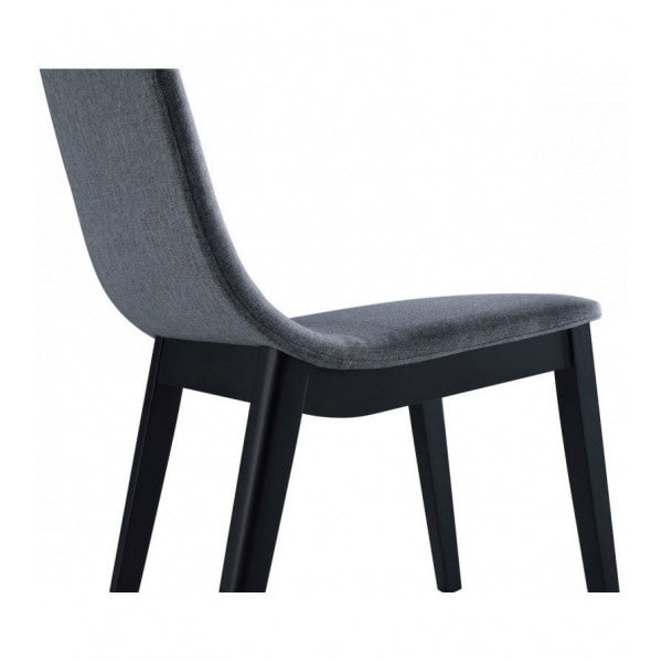 Felicio- lot de 2 chaises en tissu et bois d'intérieur