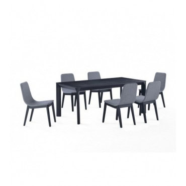 Felicio- lot de 2 chaises en tissu et bois d'intérieur