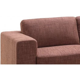 Canapé d'angle road tissu marron mende 2