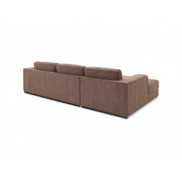 Canapé d'angle road tissu marron mende