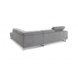 Canapé d'angle avec appuie-tête street gris en tissu narbonne 2