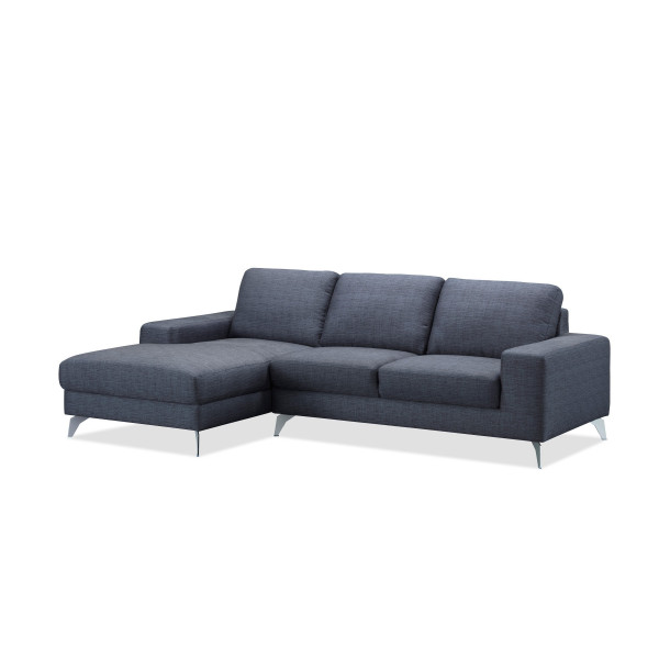 Canapé d'angle walk chablis grey en tissu