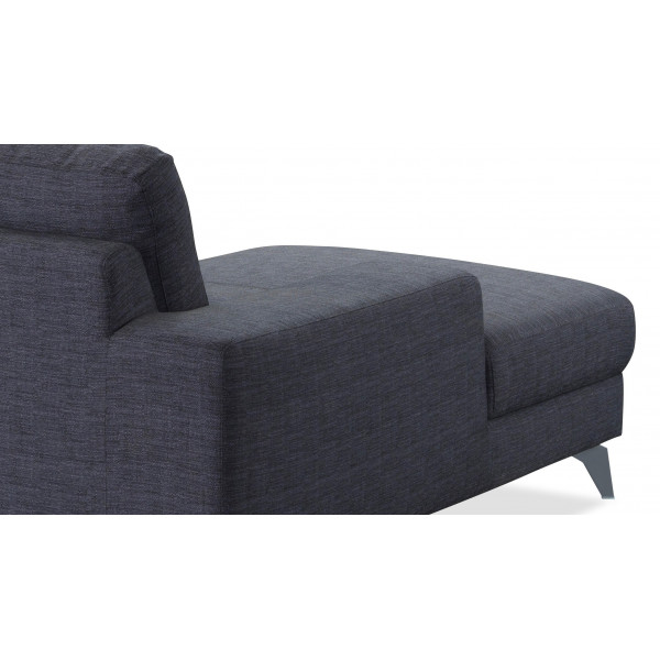 Canapé d'angle walk chablis grey en tissu