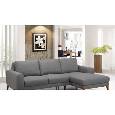 Sun season canapé d'angle grey en tissu