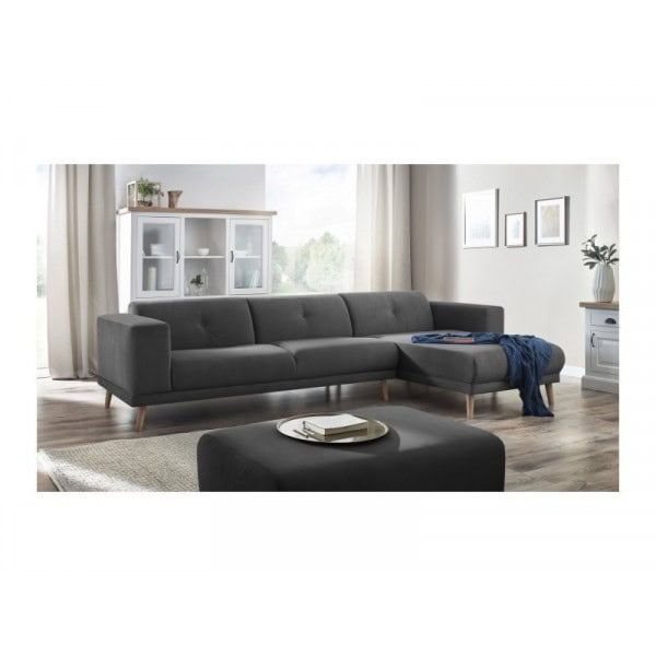 Sun season canapé d'angle grey en tissu