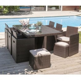 Ensemble de jardin encastrable 10 places 2