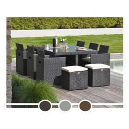 Ensemble de jardin encastrable 10 places