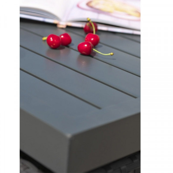 Ensemble de jardin encastrable 8 places plateau en aluminium