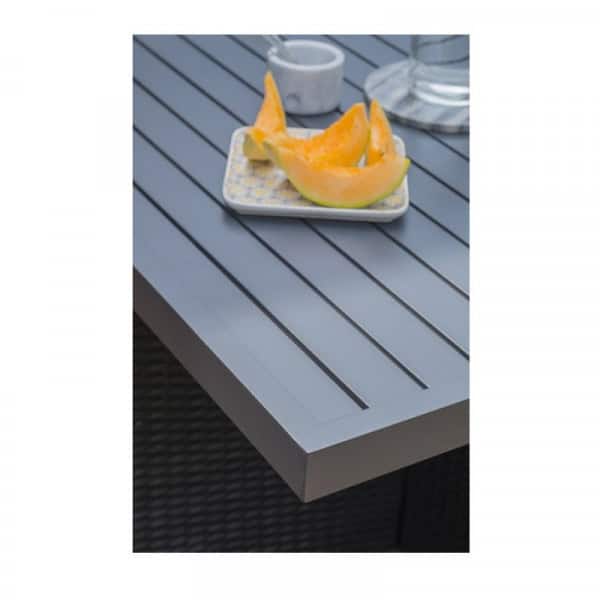 Ensemble de jardin encastrable 4 places plateau en aluminium