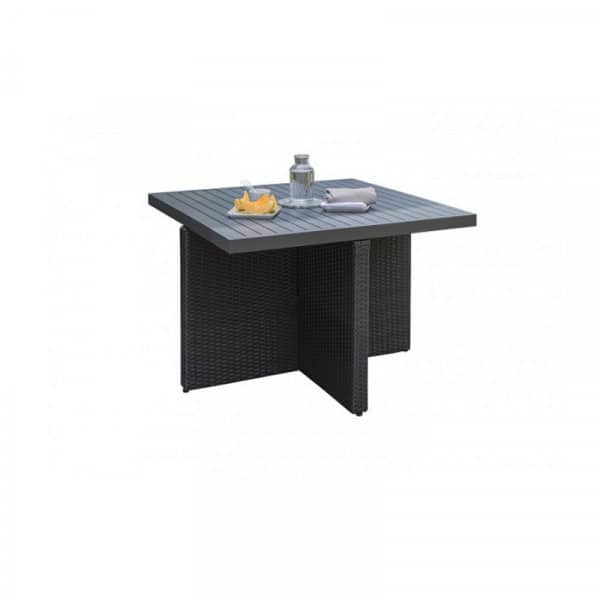 Ensemble de jardin encastrable 4 places plateau en aluminium