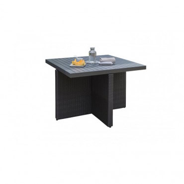 Ensemble de jardin encastrable 4 places plateau en aluminium