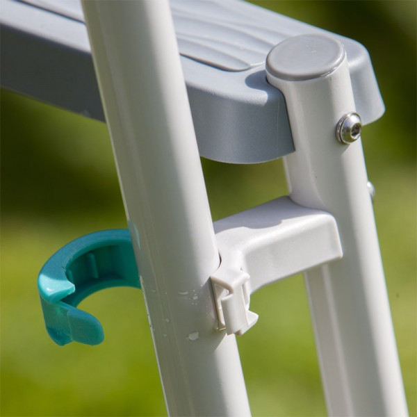 Echelle de piscine hors sol 2 x 3 marches avec plateforme