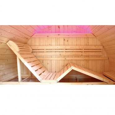 Sauna Extérieur à vapeur Gaïa banc multi-positions